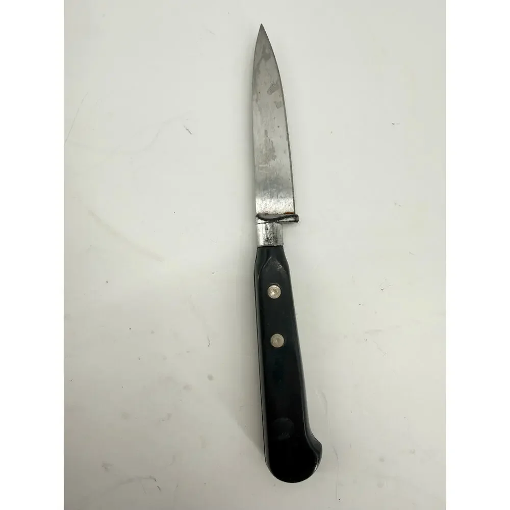Imperial Grannys Parer Stainless Steel Paring Knife Black Handle Vintage Kitchen
